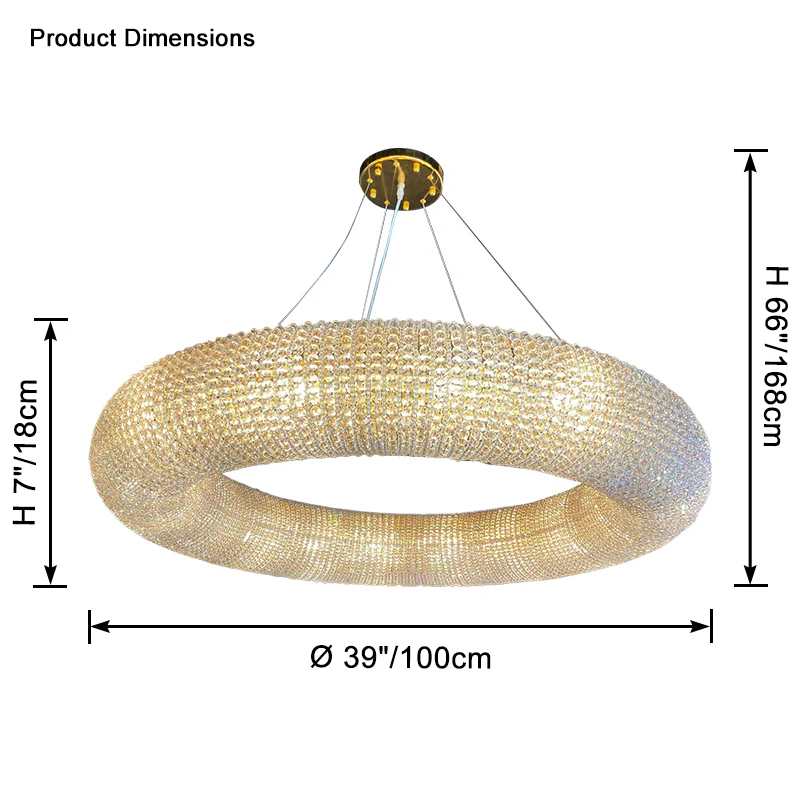 WOMO Halo Crystal Chandelier-WM2910 - Image 19