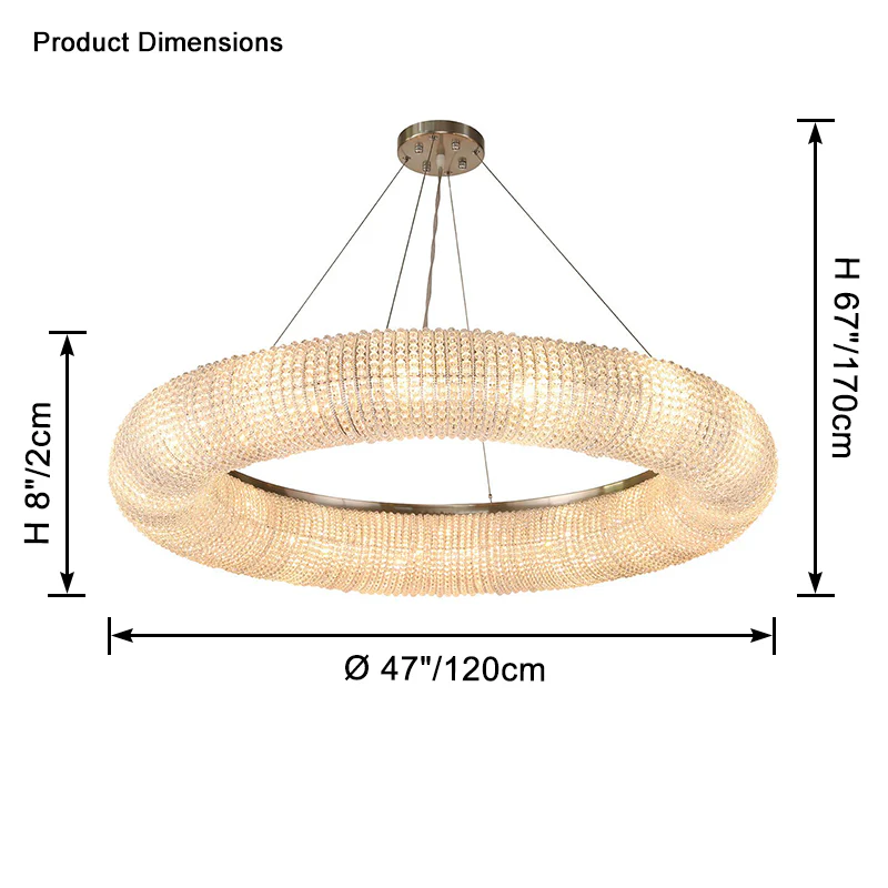 WOMO Halo Crystal Chandelier-WM2910 - Image 21