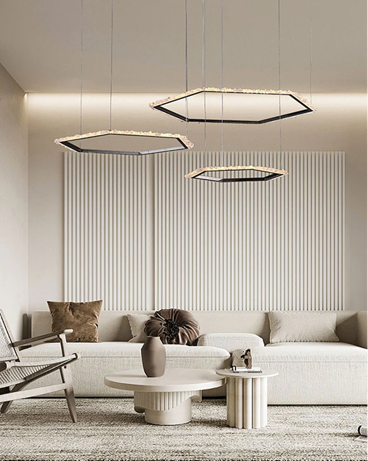 WOMO Three Hexagon Crystal Chandelier-WM2711 - Image 4