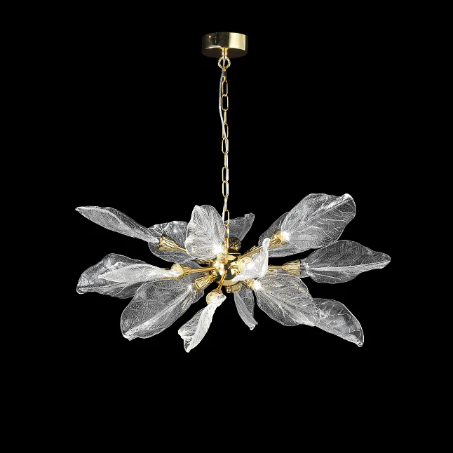 WOMO Crystal Leaf Petal Chandelier-WM3013 - Image 11