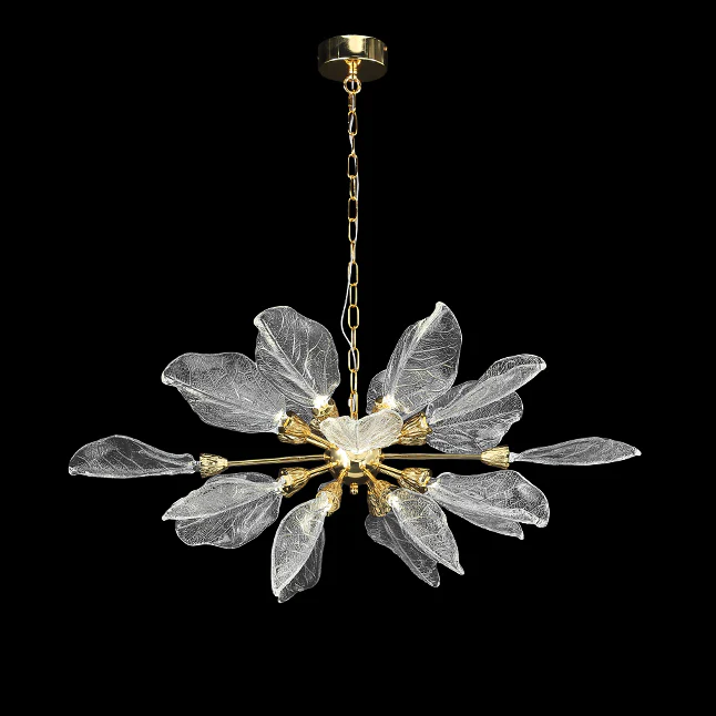 WOMO Crystal Leaf Petal Chandelier-WM3013 - Image 12