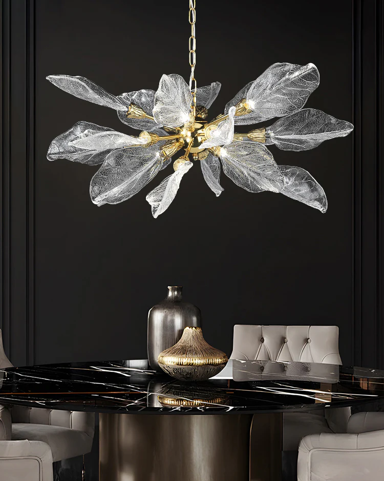 WOMO Crystal Leaf Petal Chandelier-WM3013 - Image 5