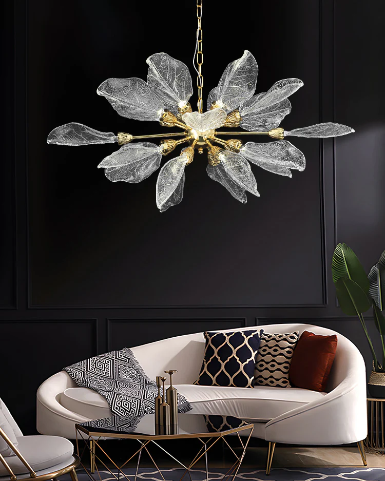 WOMO Crystal Leaf Petal Chandelier-WM3013 - Image 6