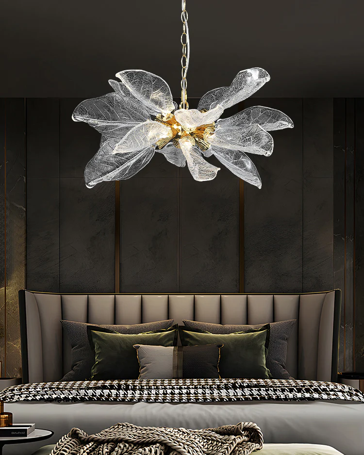 WOMO Crystal Leaf Petal Chandelier-WM3013 - Image 8