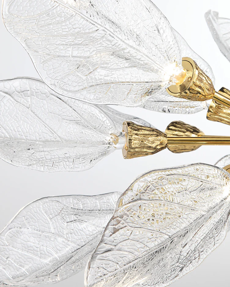 WOMO Crystal Leaf Petal Chandelier-WM3013 - Image 9