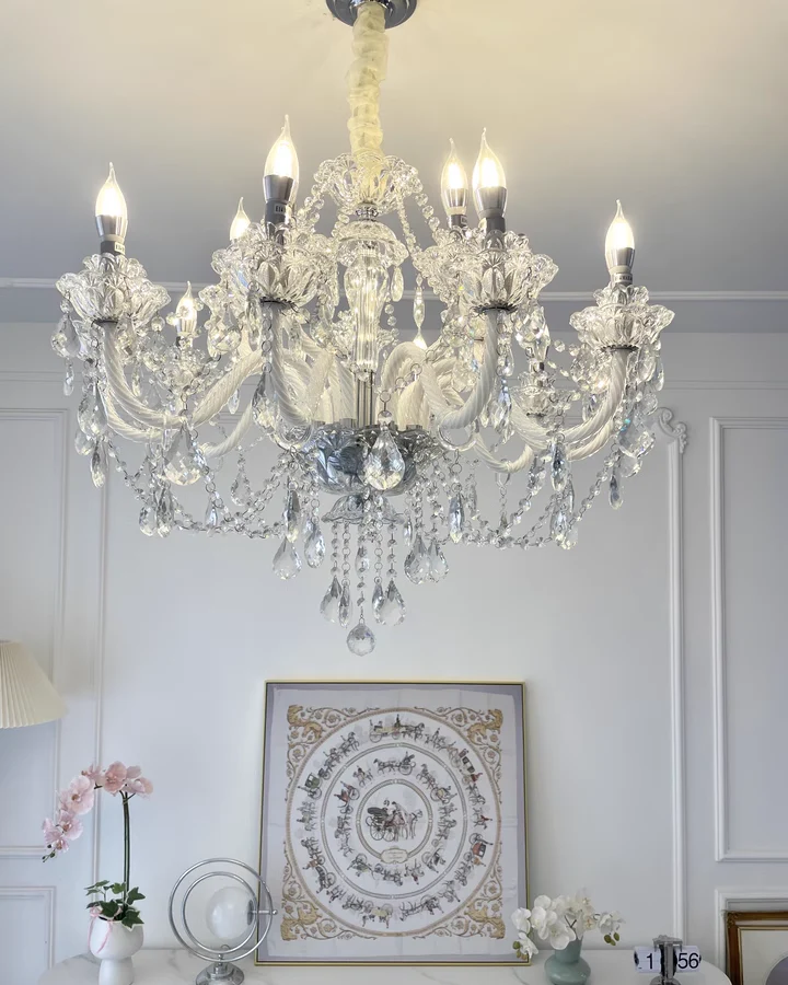 WOMO Victorian Crystal Prism Chandelier-WM2340 - Image 16