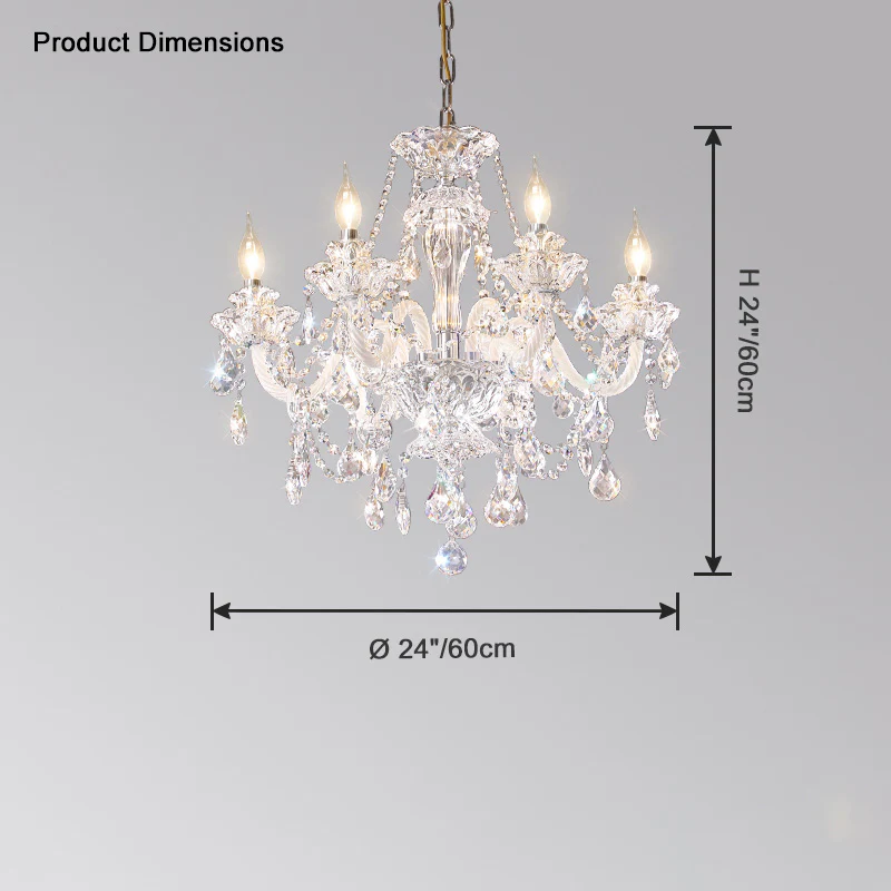 WOMO Victorian Crystal Prism Chandelier-WM2340 - Image 22