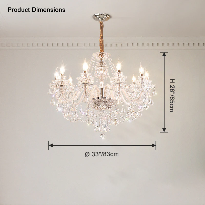 WOMO Victorian Crystal Prism Chandelier-WM2340 - Image 24