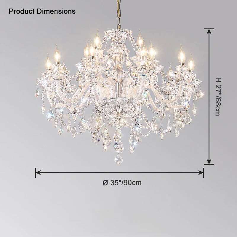 WOMO Victorian Crystal Prism Chandelier-WM2340 - Image 26