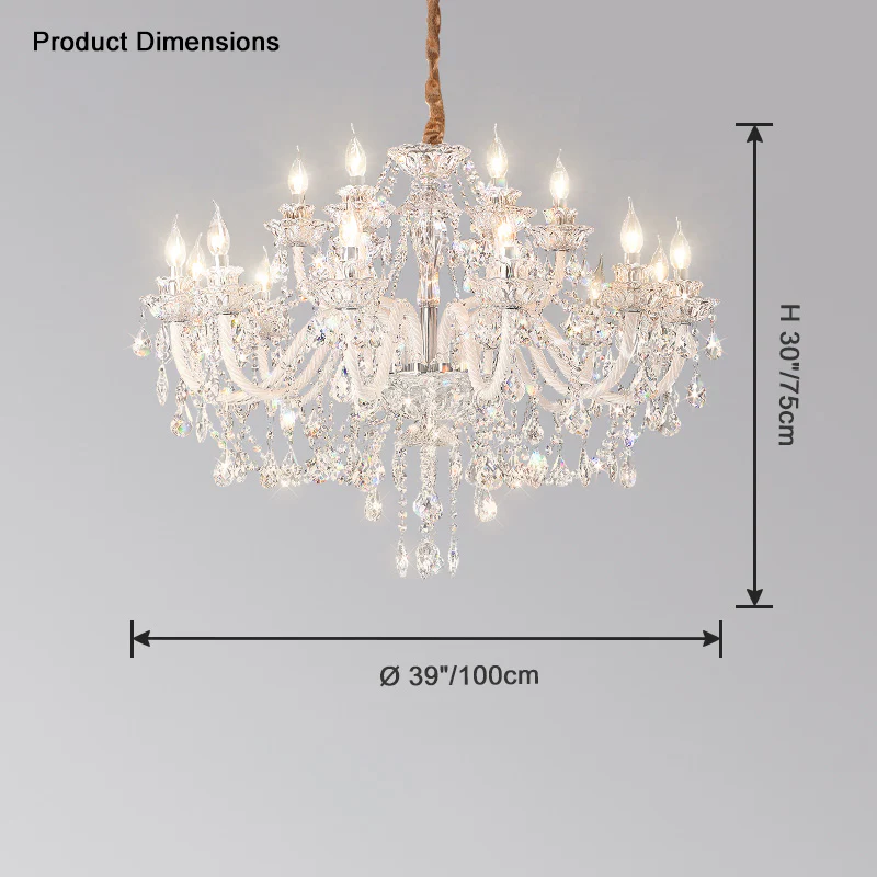 WOMO Victorian Crystal Prism Chandelier-WM2340 - Image 28