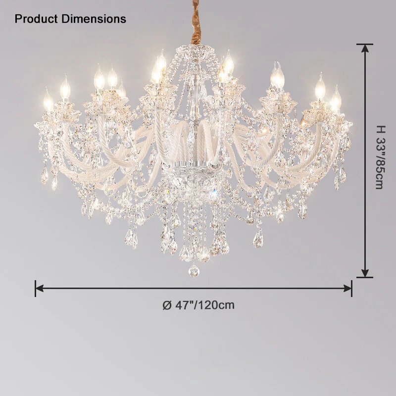 WOMO Victorian Crystal Prism Chandelier-WM2340 - Image 30