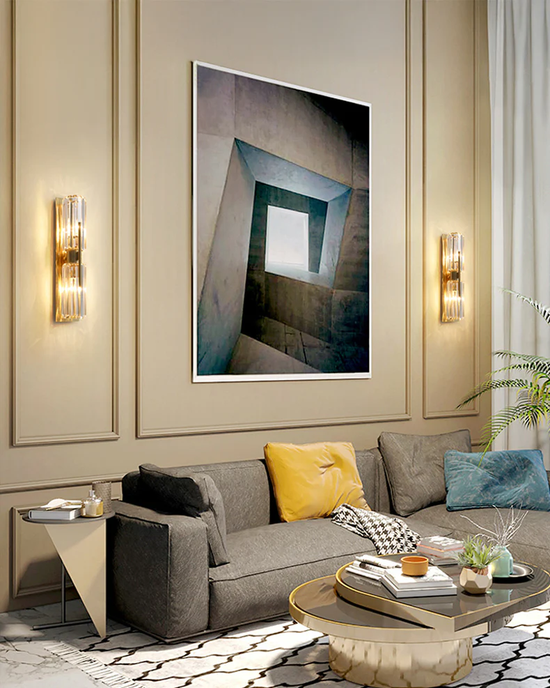 WOMO Crystal Prism Hurricane Double Wall Sconce-WM6132 - Image 10