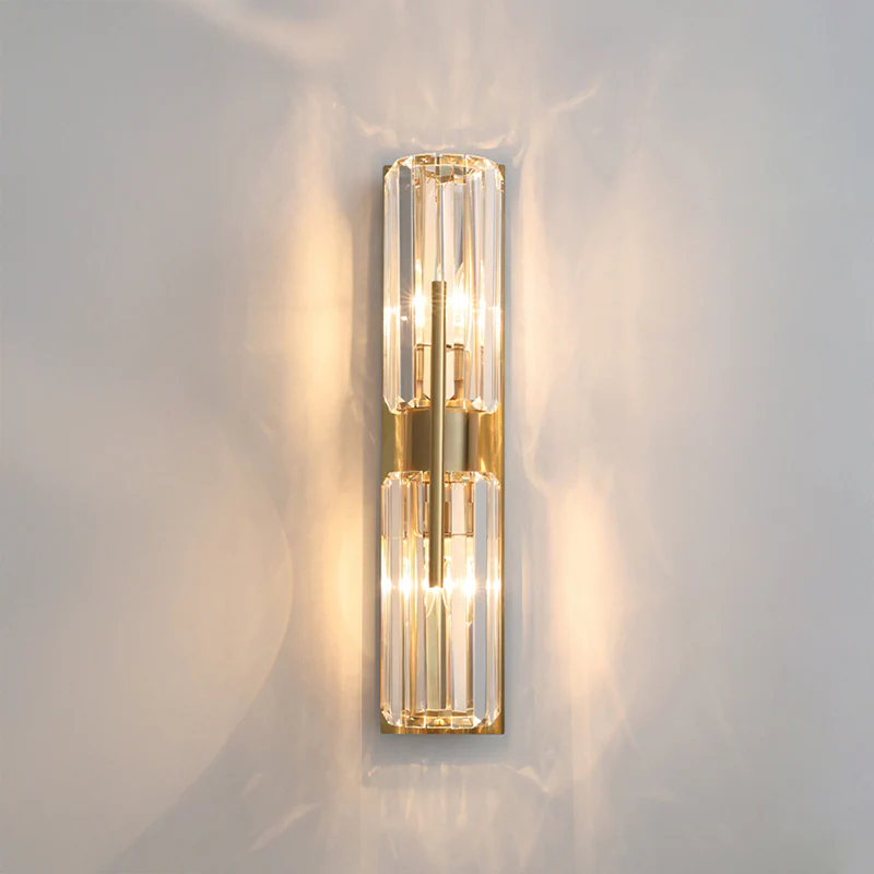 WOMO Crystal Prism Hurricane Double Wall Sconce-WM6132 - Image 11