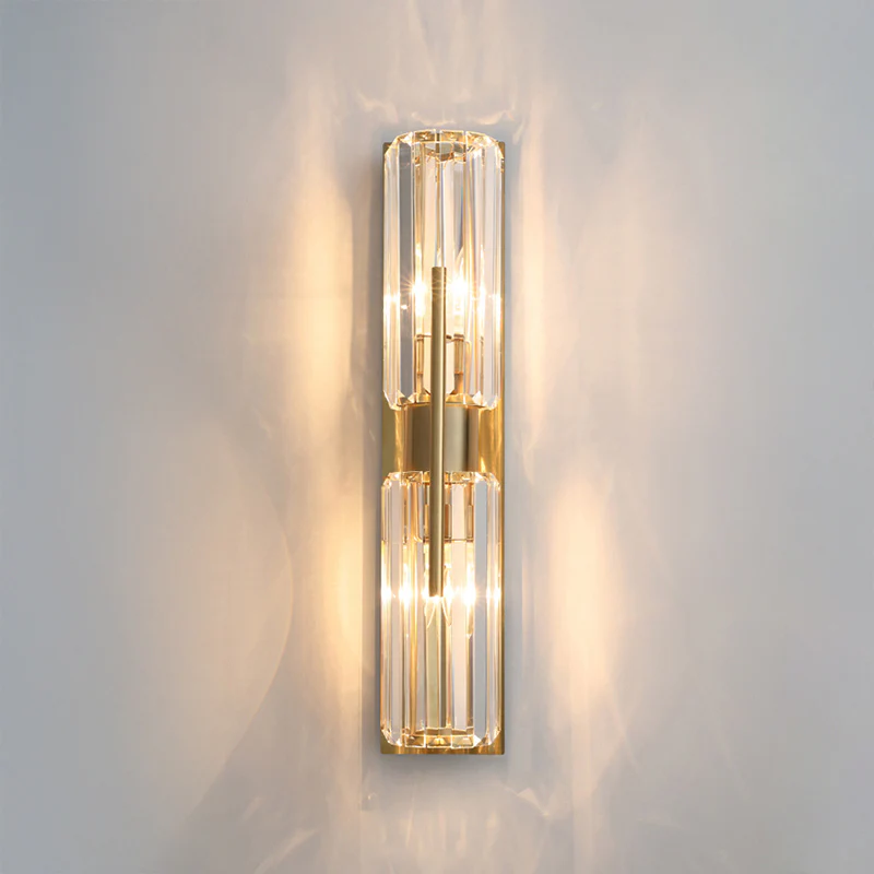 WOMO Crystal Prism Hurricane Double Wall Sconce-WM6132 - Image 12