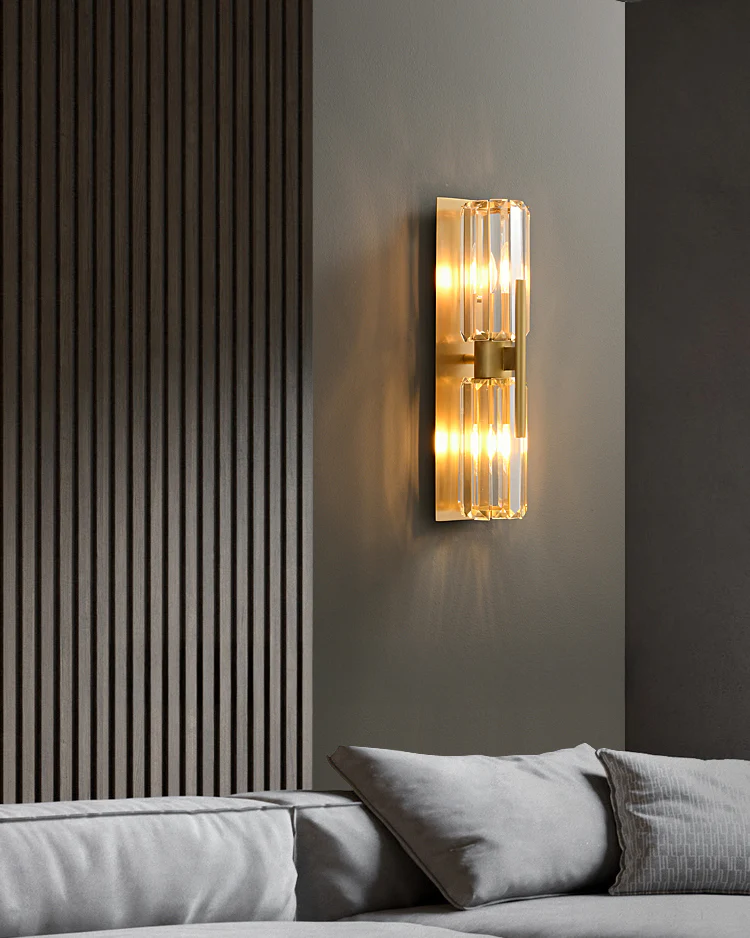 WOMO Crystal Prism Hurricane Double Wall Sconce-WM6132 - Image 4