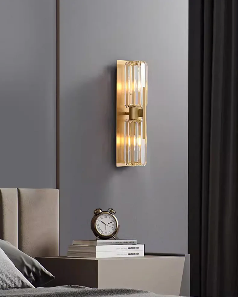 WOMO Crystal Prism Hurricane Double Wall Sconce-WM6132 - Image 5