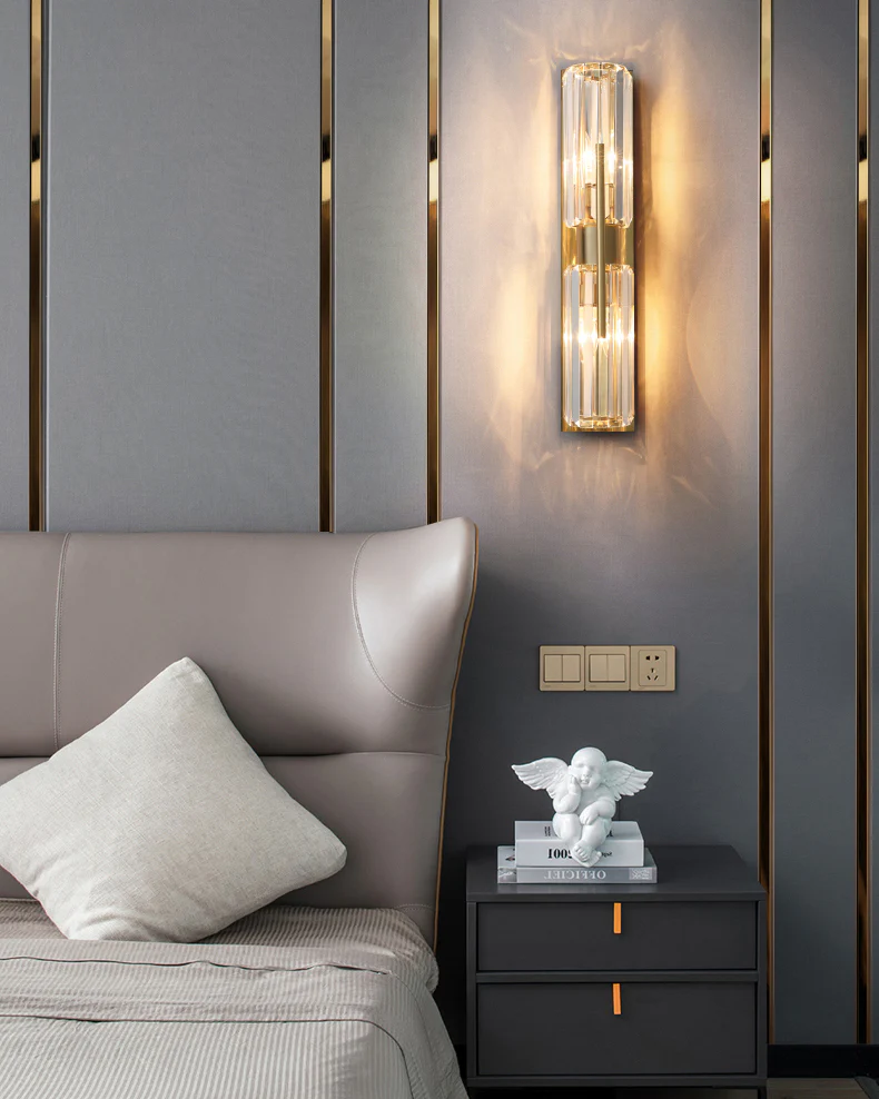 WOMO Crystal Prism Hurricane Double Wall Sconce-WM6132 - Image 7