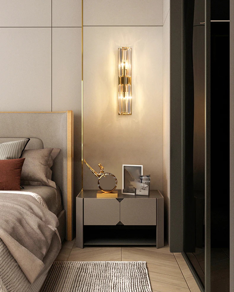 WOMO Crystal Prism Hurricane Double Wall Sconce-WM6132 - Image 8