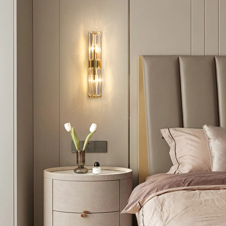 WOMO Crystal Prism Hurricane Double Wall Sconce-WM6132 - Image 9