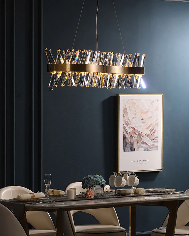 WOMO Crystal Prism Linear Chandelier-WM2360 - Image 2