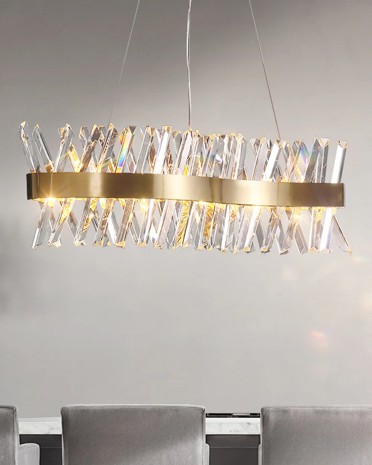 WOMO Crystal Prism Linear Chandelier-WM2360 - Image 6