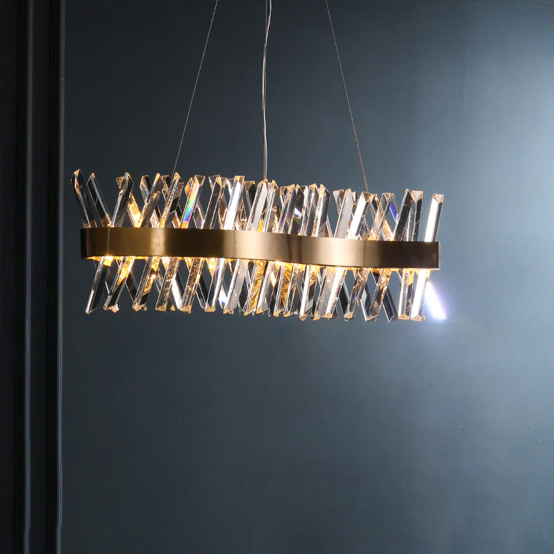 WOMO Crystal Prism Linear Chandelier-WM2360 - Image 9