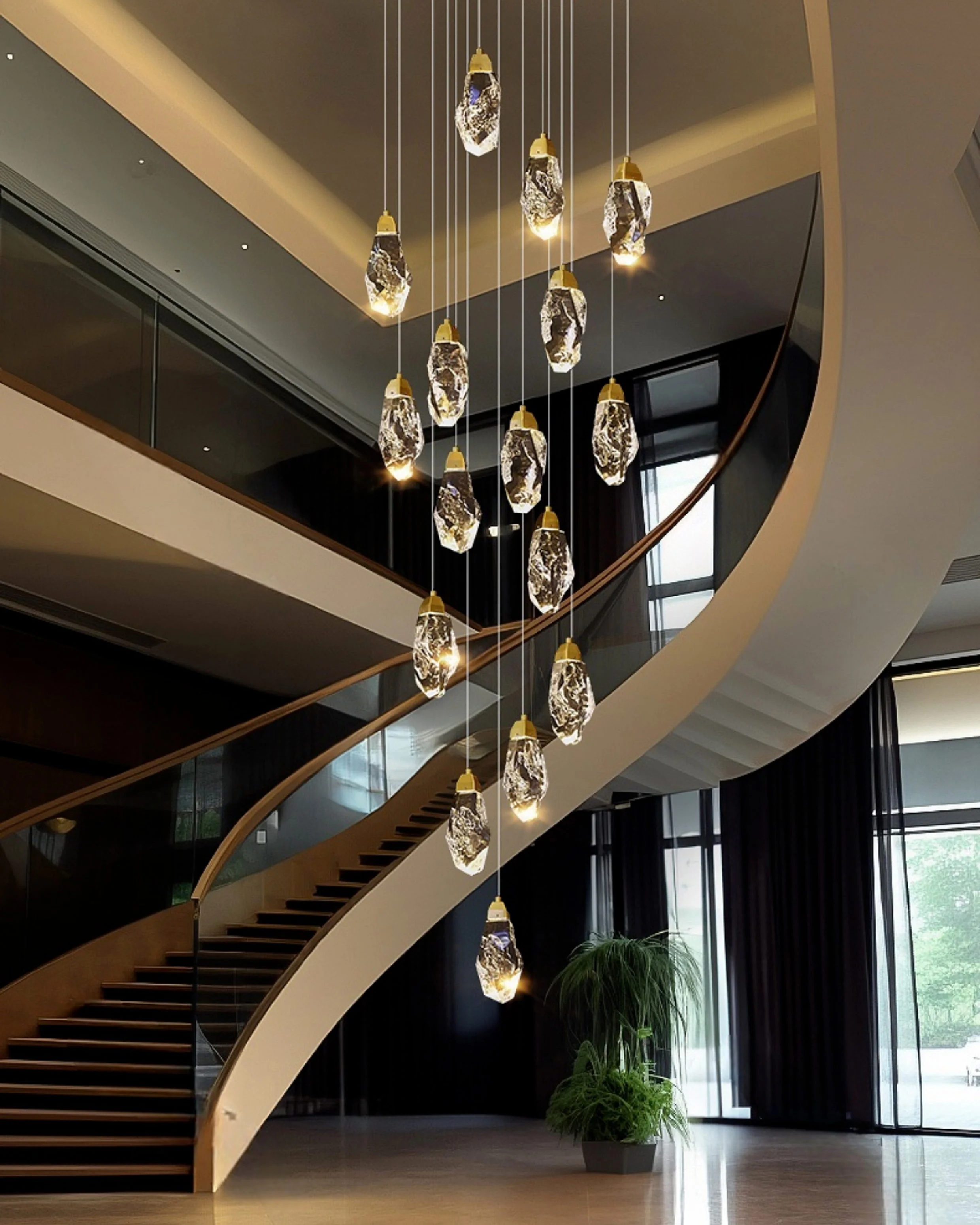WOMO Crystal Raindrop Chandelier-WM3053 - Image 5