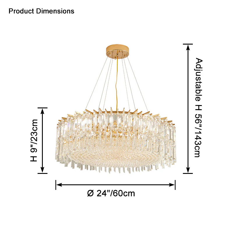 WOMO Round Crystal Chandelier-WM2626 - Image 19