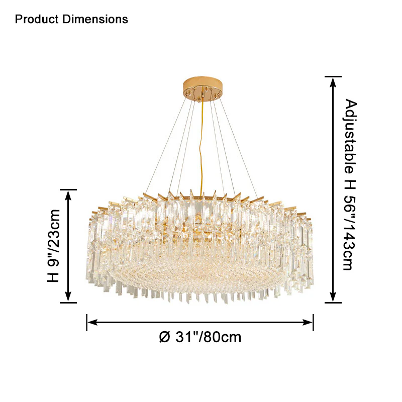 WOMO Round Crystal Chandelier-WM2626 - Image 23