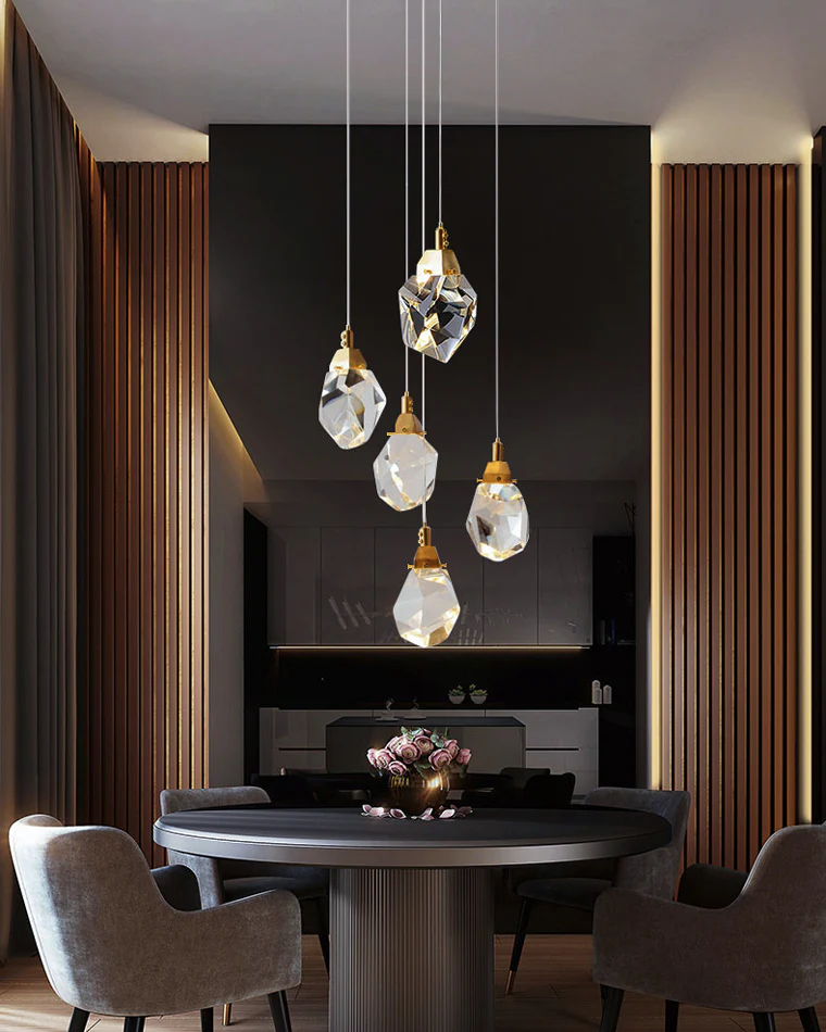 WOMO Rock Crystal Rain Chandelier-WM2189 - Image 11