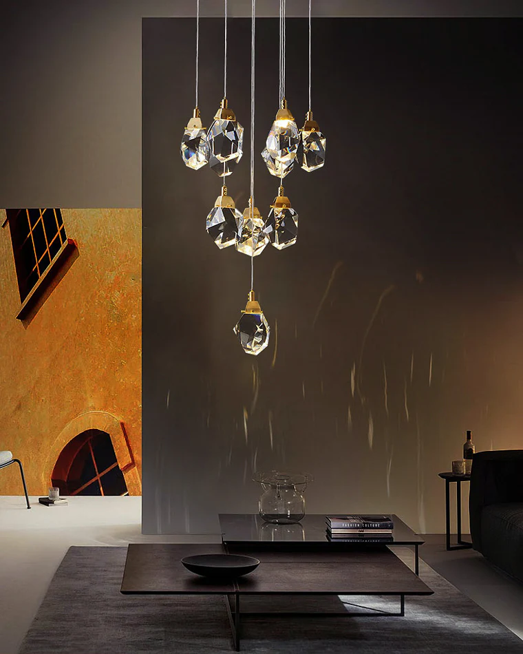 WOMO Rock Crystal Rain Chandelier-WM2189 - Image 13