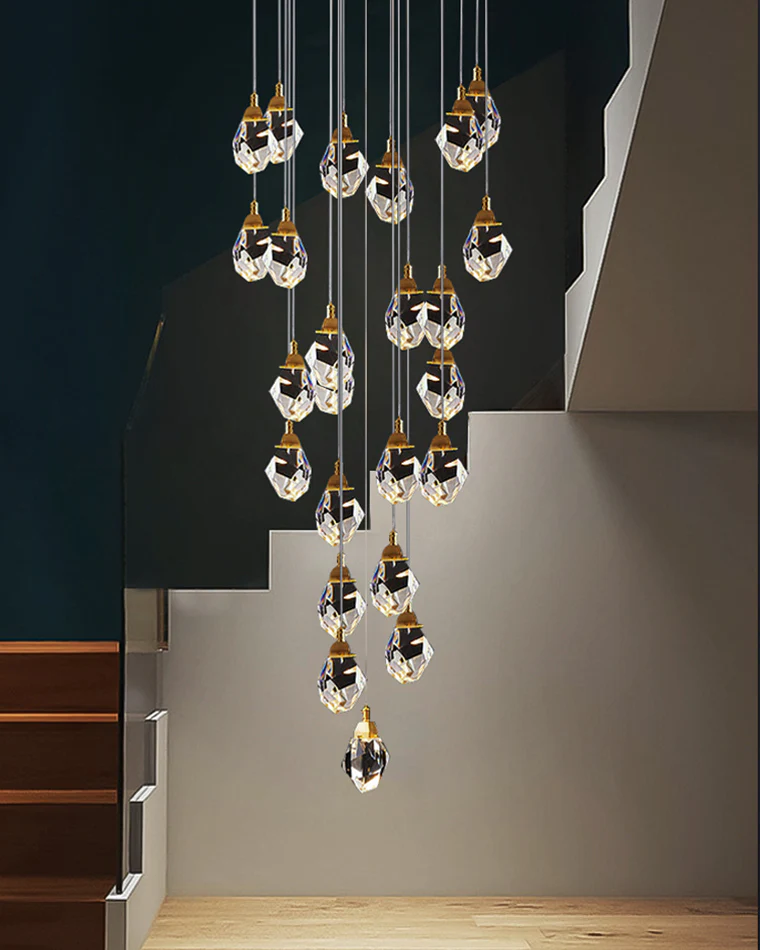 WOMO Rock Crystal Rain Chandelier-WM2189 - Image 17