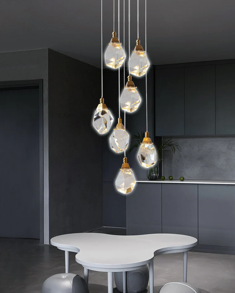 WOMO Rock Crystal Rain Chandelier-WM2189 - Image 22