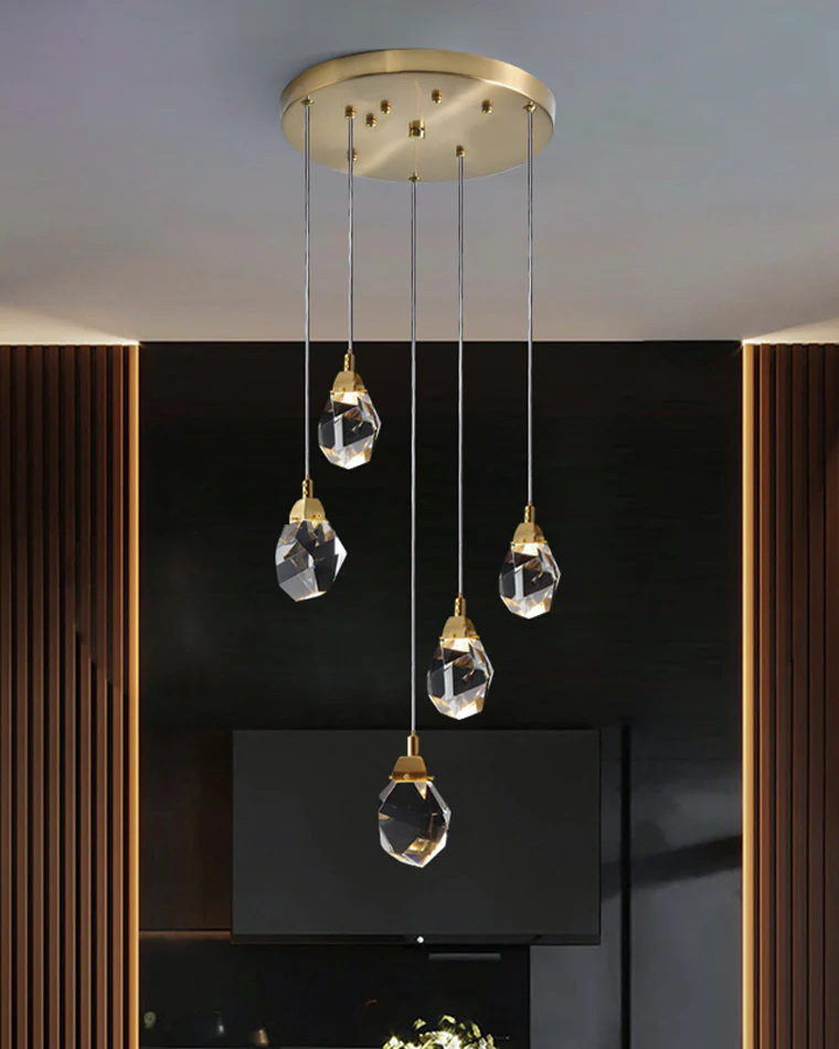 WOMO Rock Crystal Rain Chandelier-WM2189 - Image 29