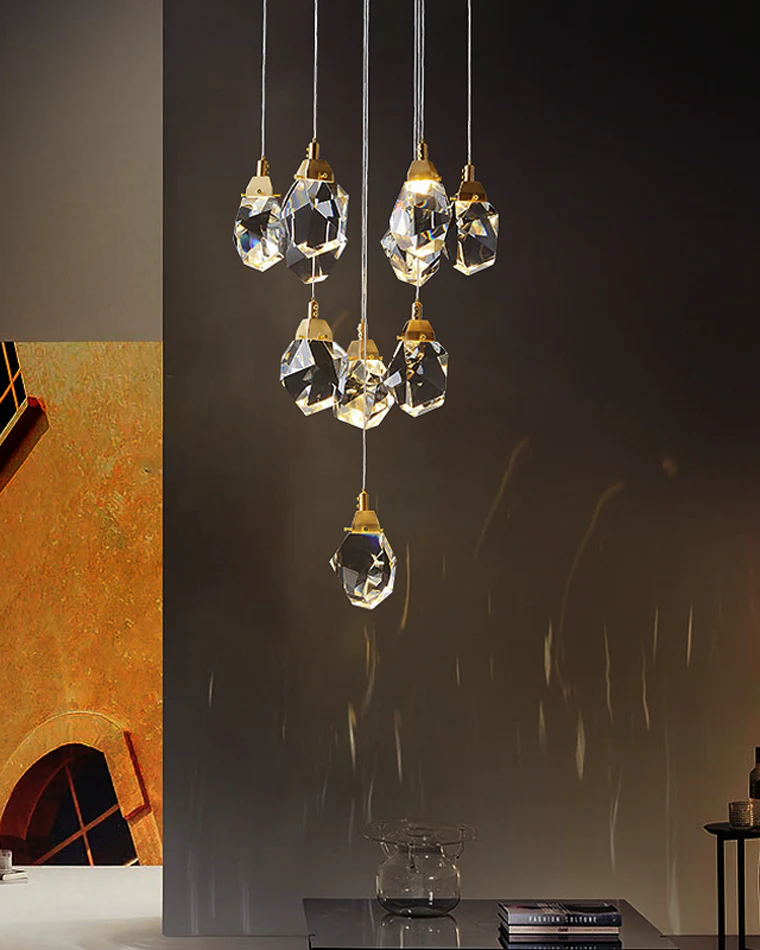 WOMO Rock Crystal Rain Chandelier-WM2189 - Image 30