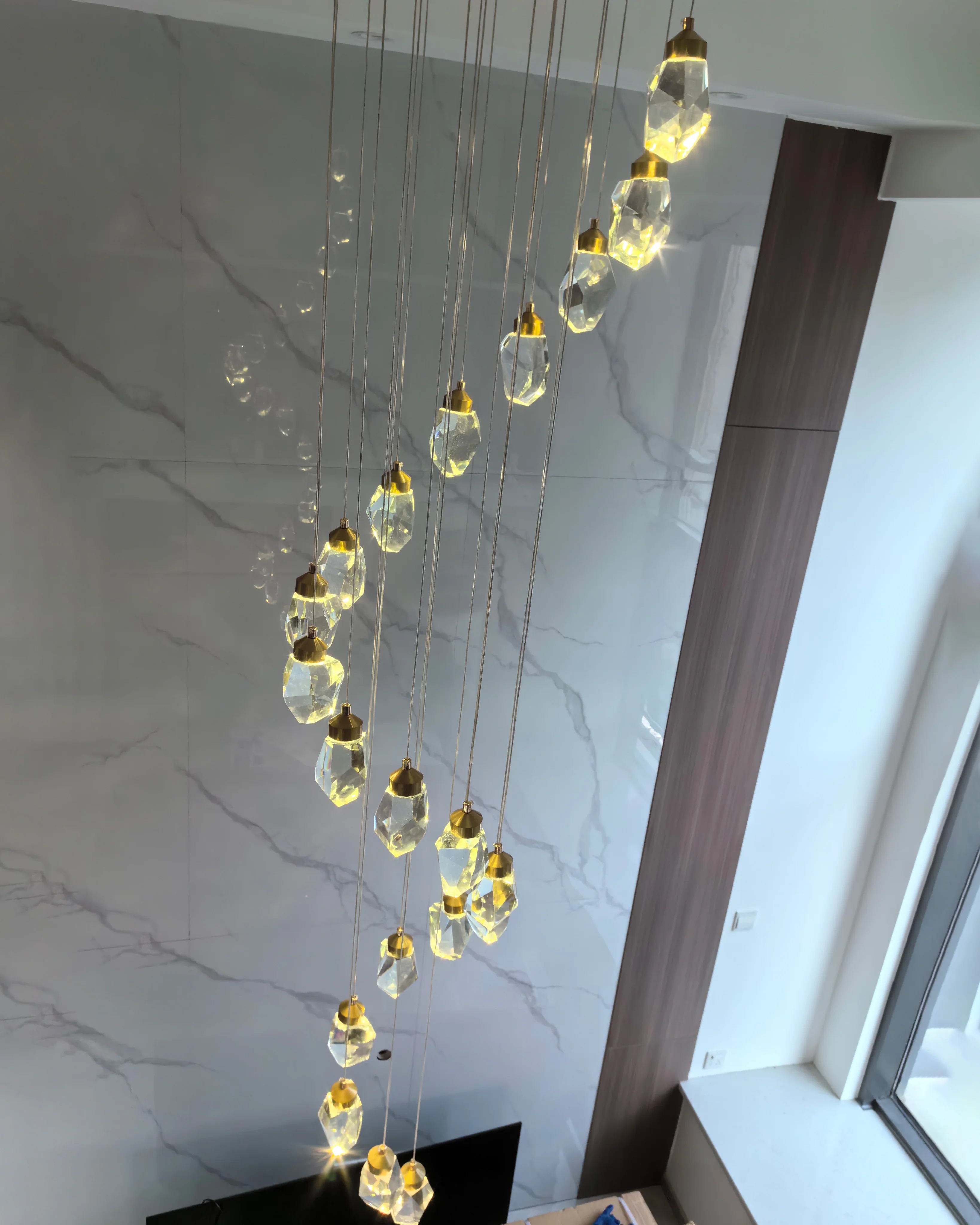 WOMO Rock Crystal Rain Chandelier-WM2189 - Image 37