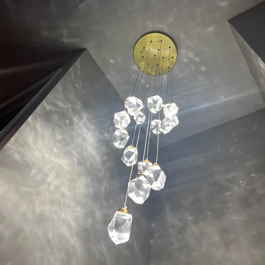 WOMO Rock Crystal Rain Chandelier-WM2189 - Image 39