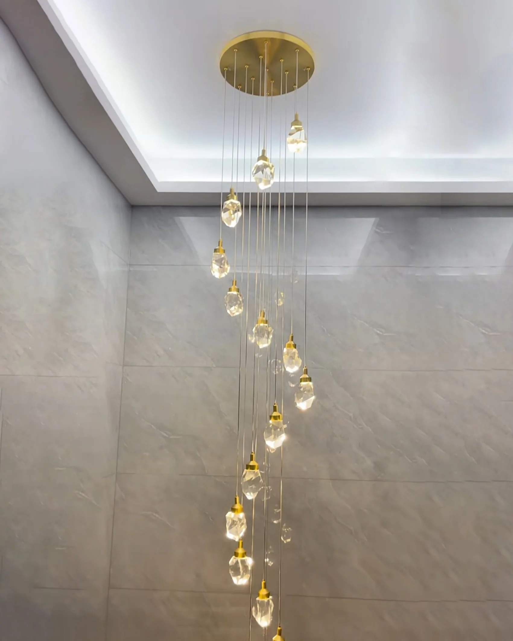 WOMO Rock Crystal Rain Chandelier-WM2189 - Image 41