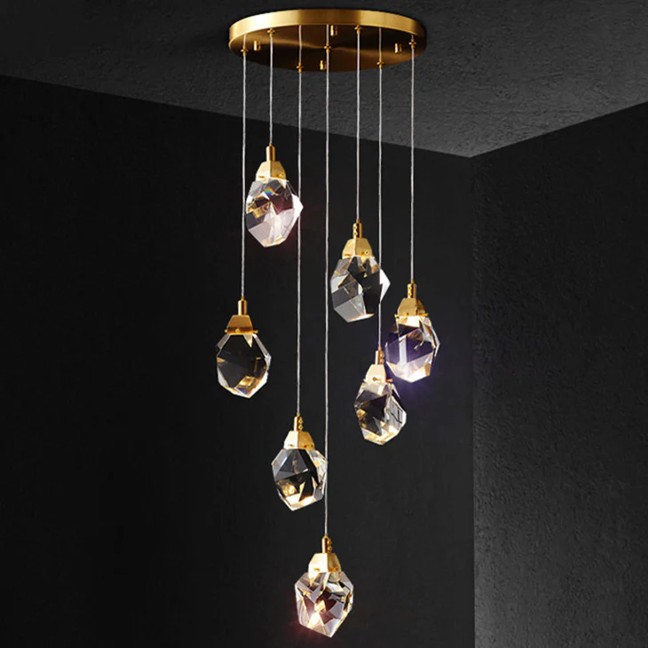 WOMO Rock Crystal Rain Chandelier-WM2189 - Image 55