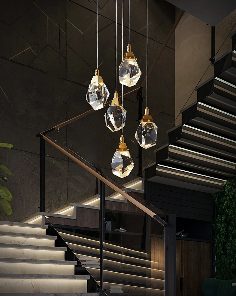 WOMO Rock Crystal Rain Chandelier-WM2189 - Image 6