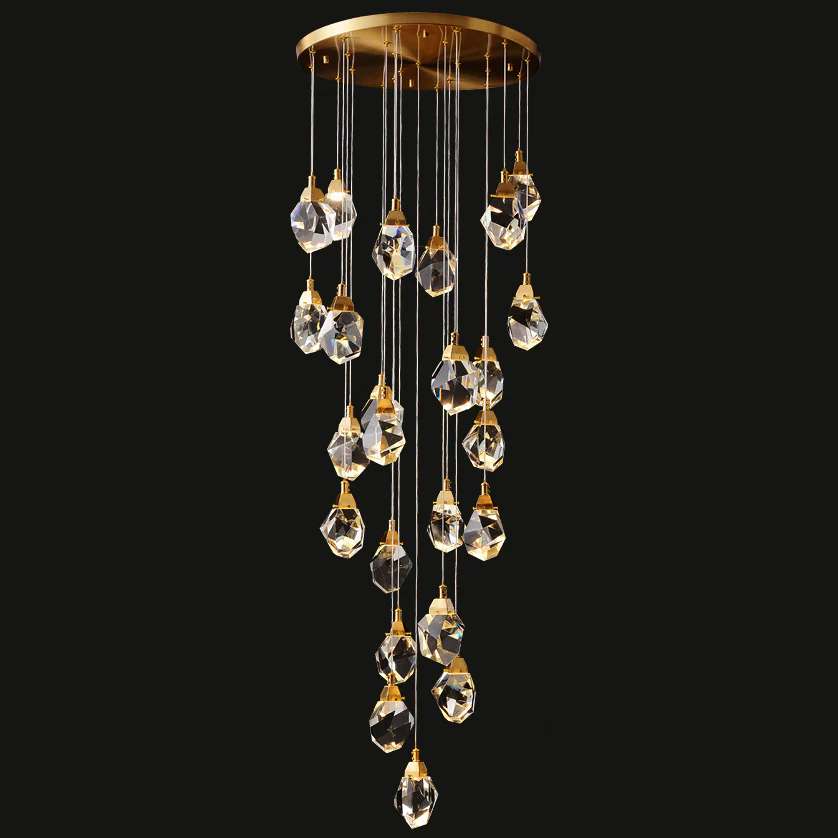 WOMO Rock Crystal Rain Chandelier-WM2189 - Image 65