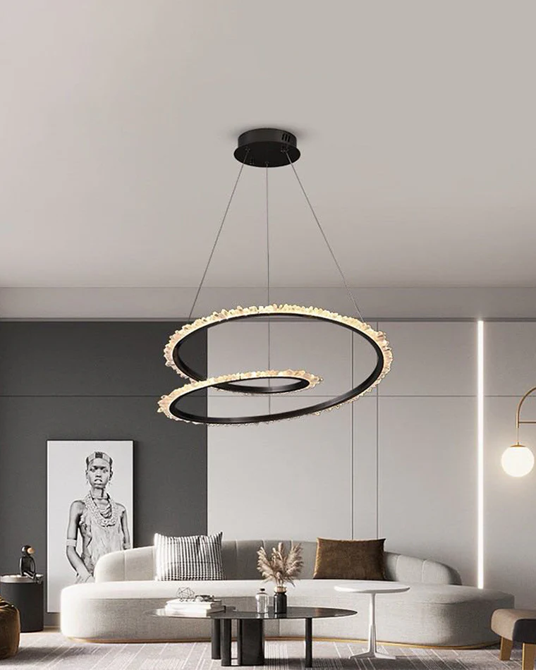 WOMO Rock Crystal Swirl Chandelier-WM2709 - Image 2