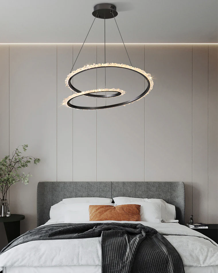 WOMO Rock Crystal Swirl Chandelier-WM2709 - Image 6