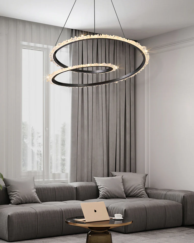 WOMO Rock Crystal Swirl Chandelier-WM2709 - Image 8