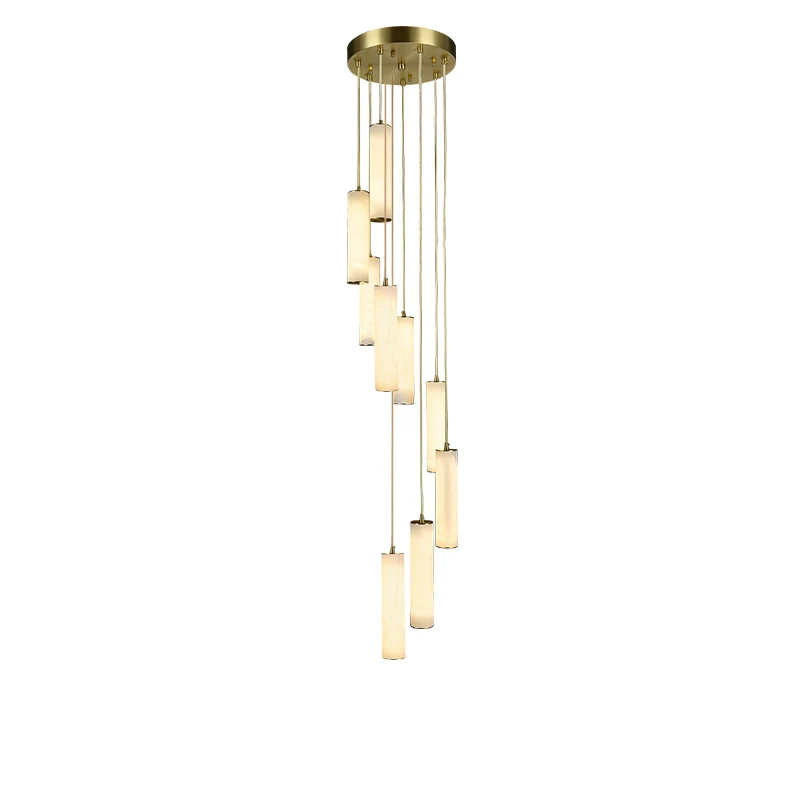 WOMO Cascading Cylinder Alabaster Chandelier-WM2827 - Image 17