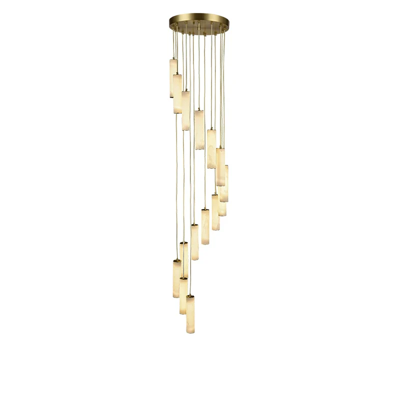 WOMO Cascading Cylinder Alabaster Chandelier-WM2827 - Image 21