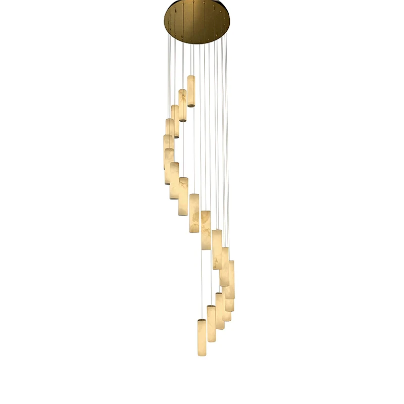 WOMO Cascading Cylinder Alabaster Chandelier-WM2827 - Image 23