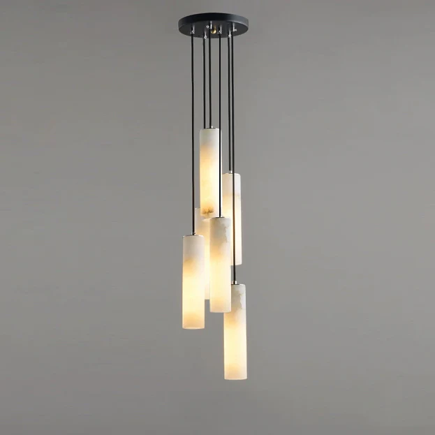 WOMO Cascading Cylinder Alabaster Chandelier-WM2827 - Image 27