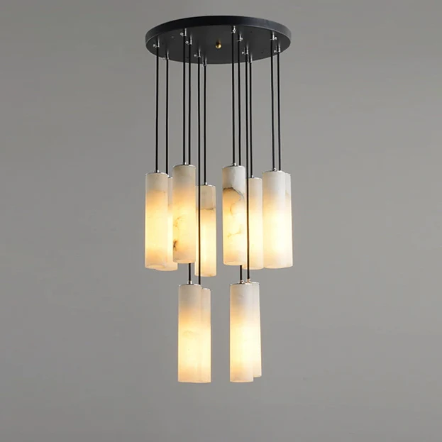WOMO Cascading Cylinder Alabaster Chandelier-WM2827 - Image 31