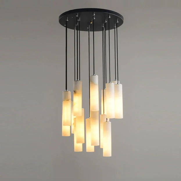 WOMO Cascading Cylinder Alabaster Chandelier-WM2827 - Image 33